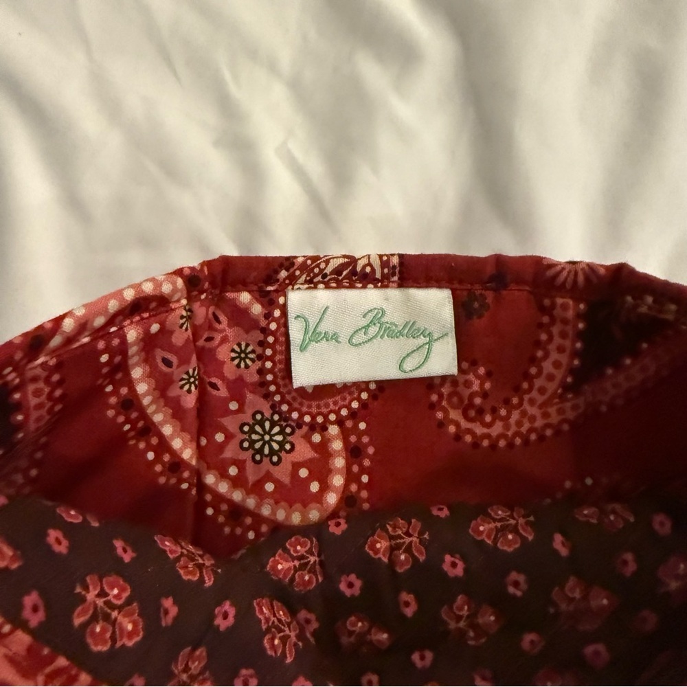 Vera Bradley Mesa Red Quilted Trifold Wallet - Picture 5 of 5